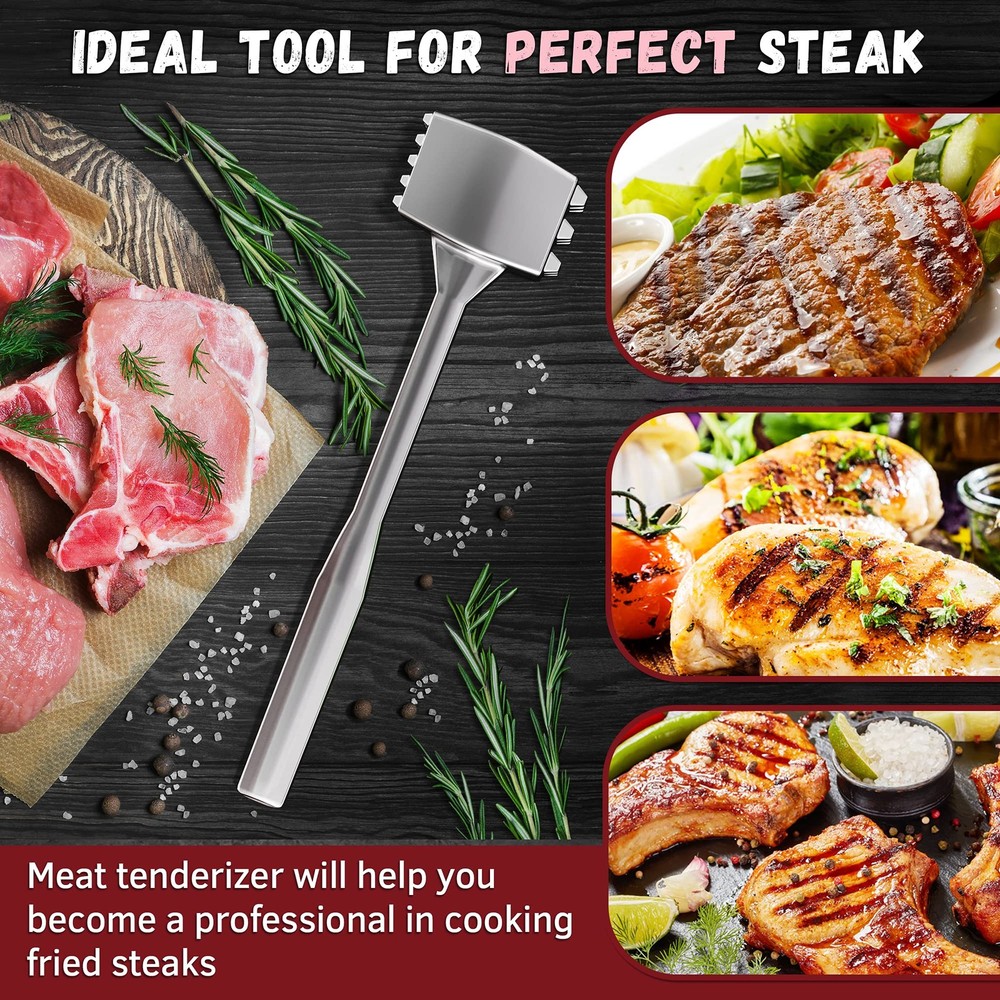 Meat Tenderizer 1 pcs Aluminium Mallet Dual-Sided - Tool
