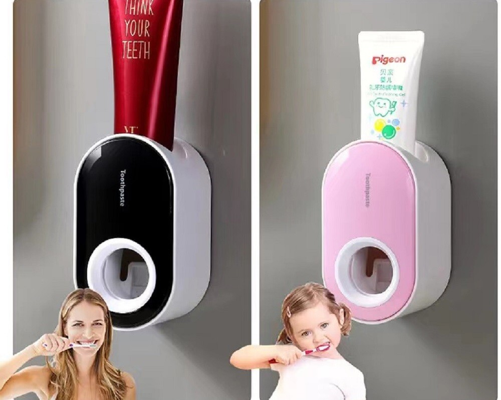 Wall Mounted Automatic Toothpaste Dispenser Bathroom Holder