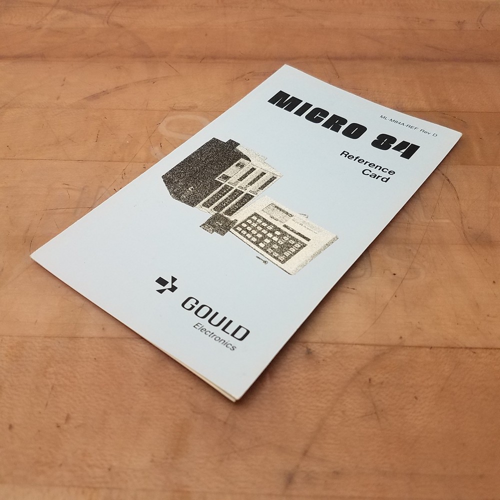 Gould ML-M84A-REF Rev. D Micro 84 Reference Card - USED