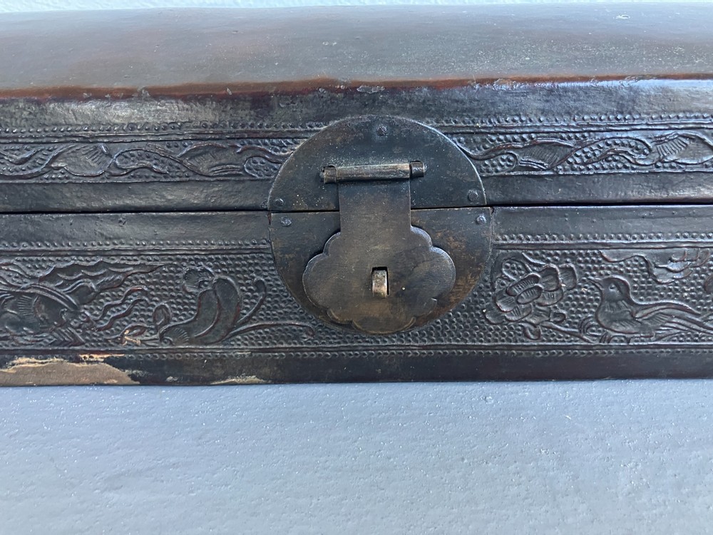 Antique Chinese Leather Document Case