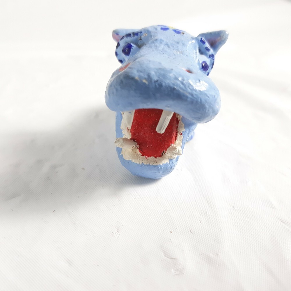 Small Hippo Figurine Hand Painted