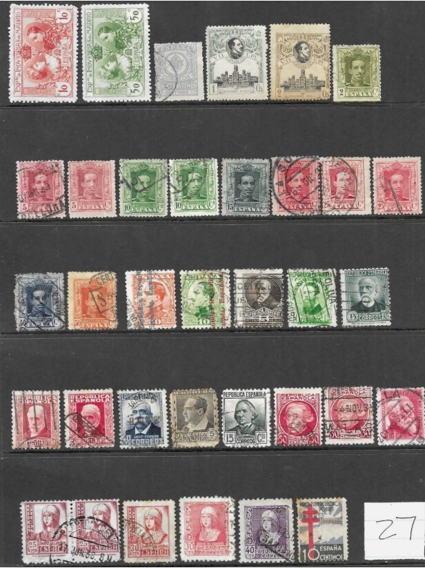 Spain Mixed Selection of 35 x Values M/Used