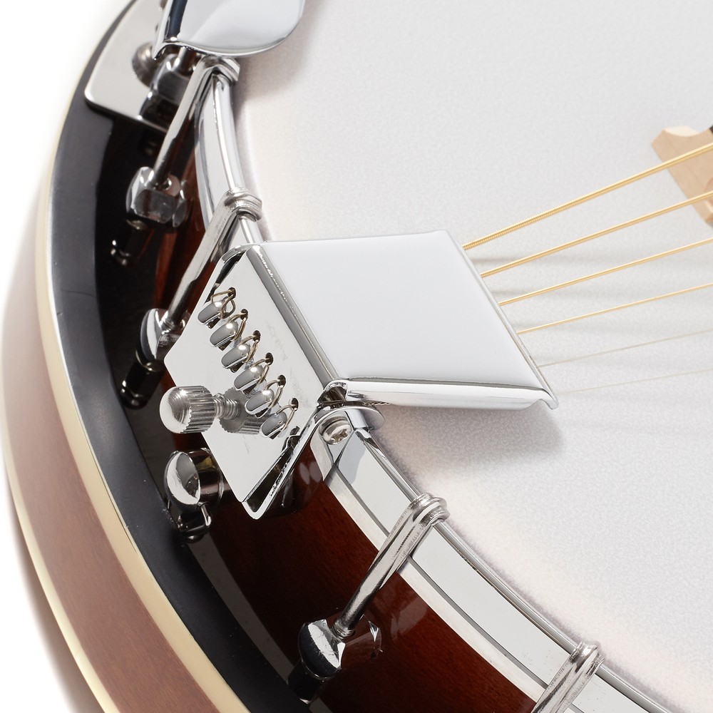 6-String Banjo Guitar with Closed Solid Back Resonator and 24 Brackets