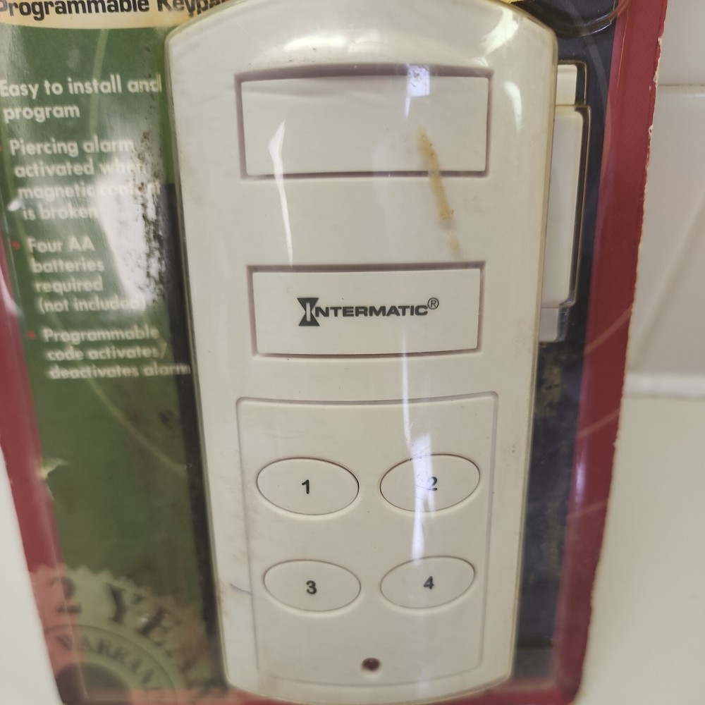 NEW Intermatic Home Security Programmable Wireless Door And Window Alarm- White