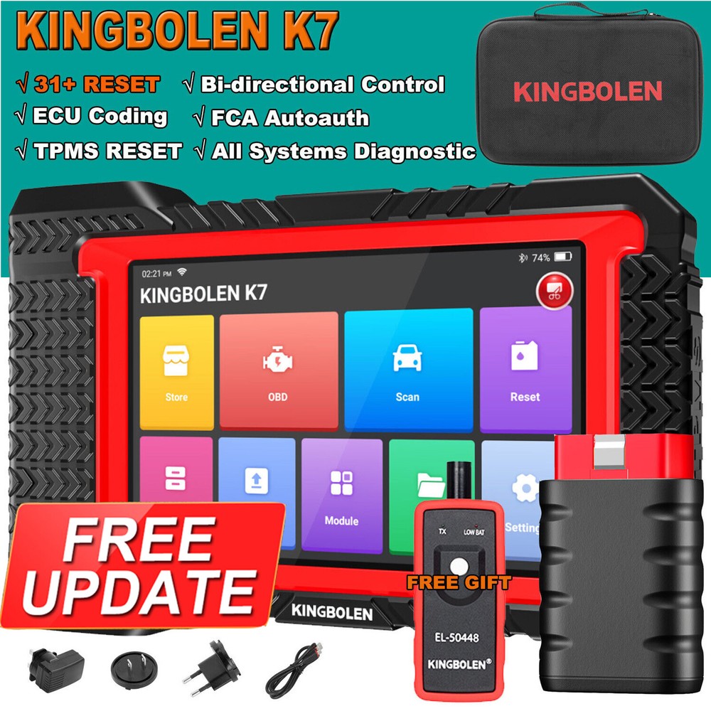 KINGBOLEN K7 BT Bidirectional Scanner Full System Diagnostic Tools ECU Coding