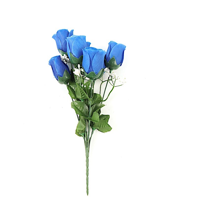 84 Royal Blue SILK ROSE BUDS Wedding Party Flowers Bouquets Decorations on SALE