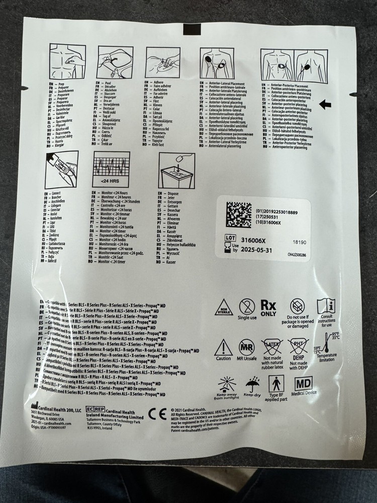 Medi-Trace Cadence Adult Multi-Function Defibrillation Electrodes