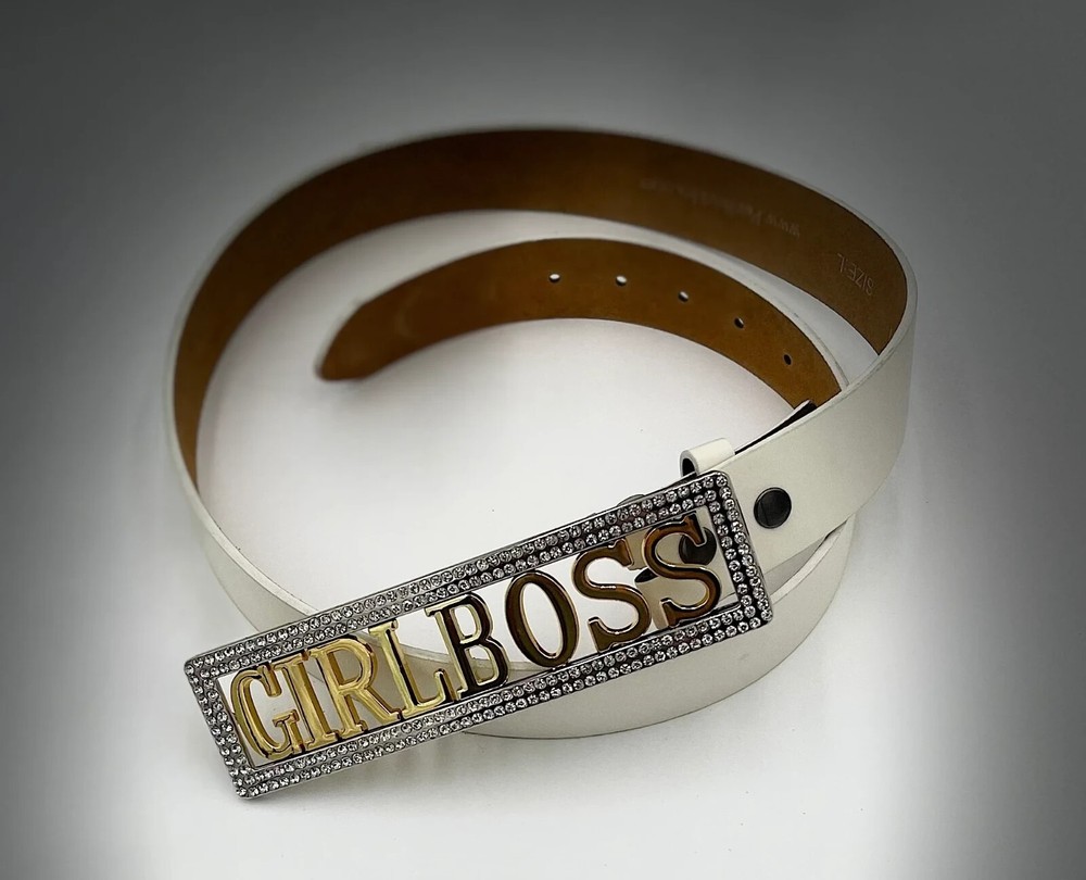 White Leather Belt