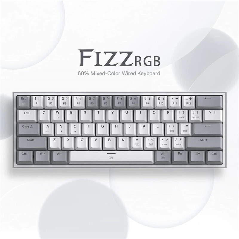 RGB Gaming Keyboard 61 Keys Compact Mechanical Keyboard Linear Red Switch