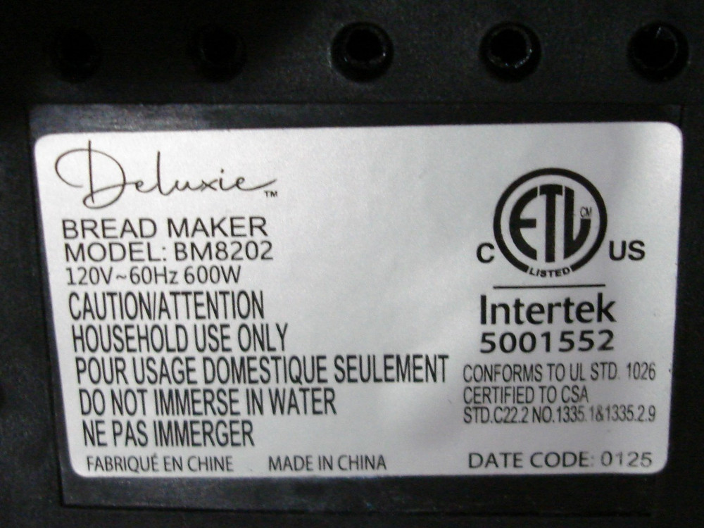 Deluxie BM8202 Black 2lb Programmable Bread Machine Maker Digital Touch