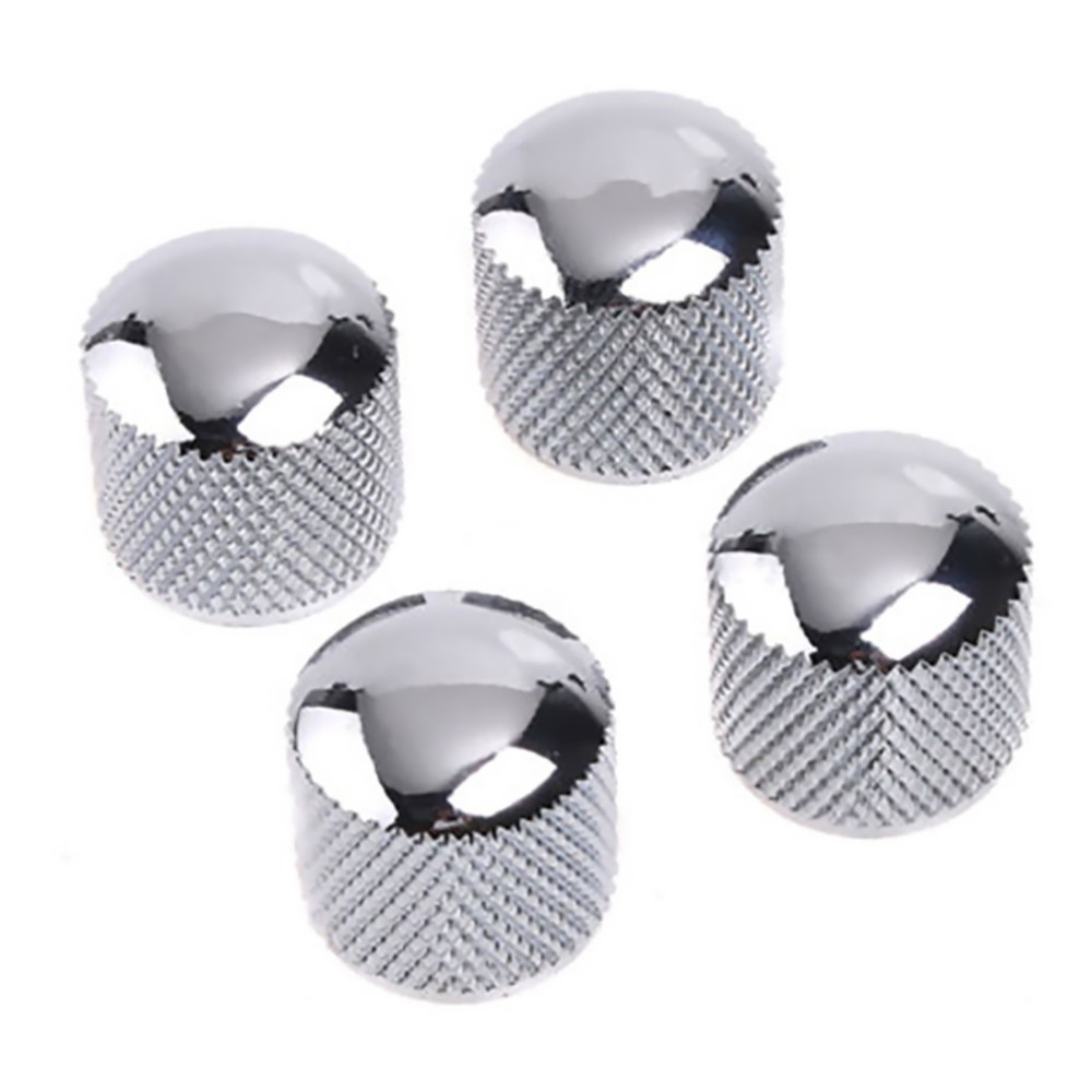 4Pcs Practical Metal Guitar Volume Knobs Electric Guitar Bass Control Knobs
