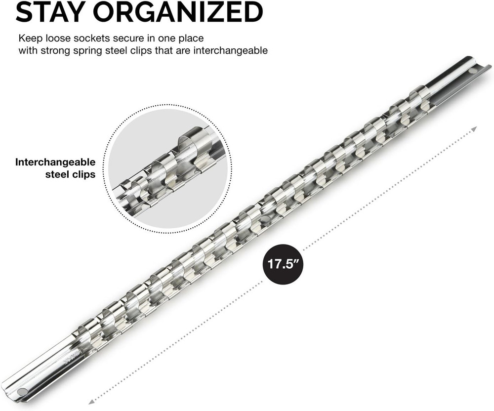 03968A Socket Holder and Socket Organizer Tray for Toolboxes with Lightwei