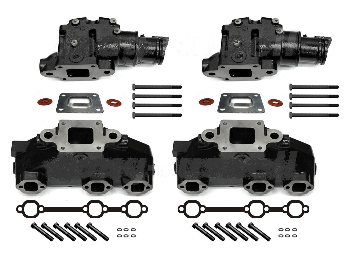 Mercruiser 4.3 V6 Dry Joint Exhaust Manifold riser package 864612T01 864309T02