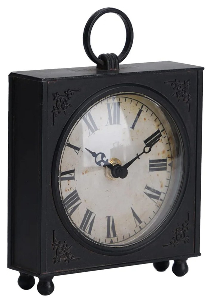 Soffee Design Pewter Table Clock