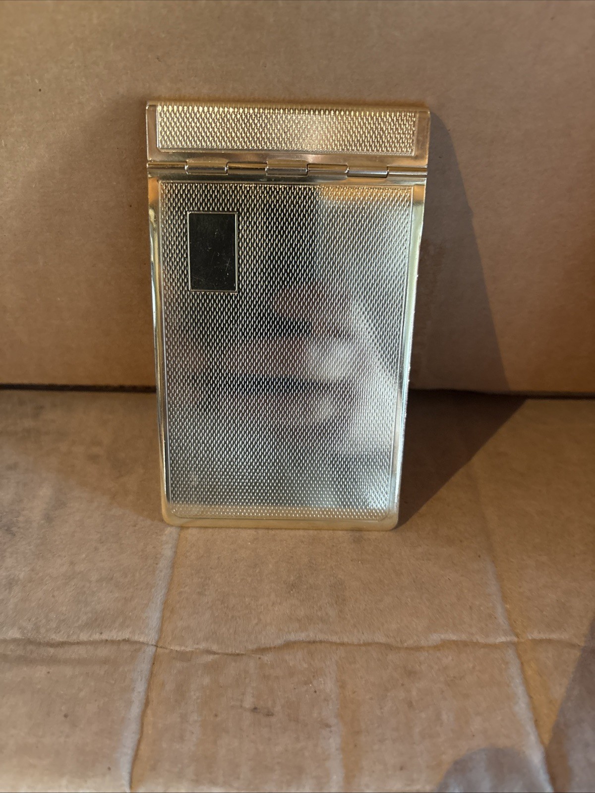 Vintage Gold Tone Metal Mini Note Pad Retractable Pencil From Japan 1956