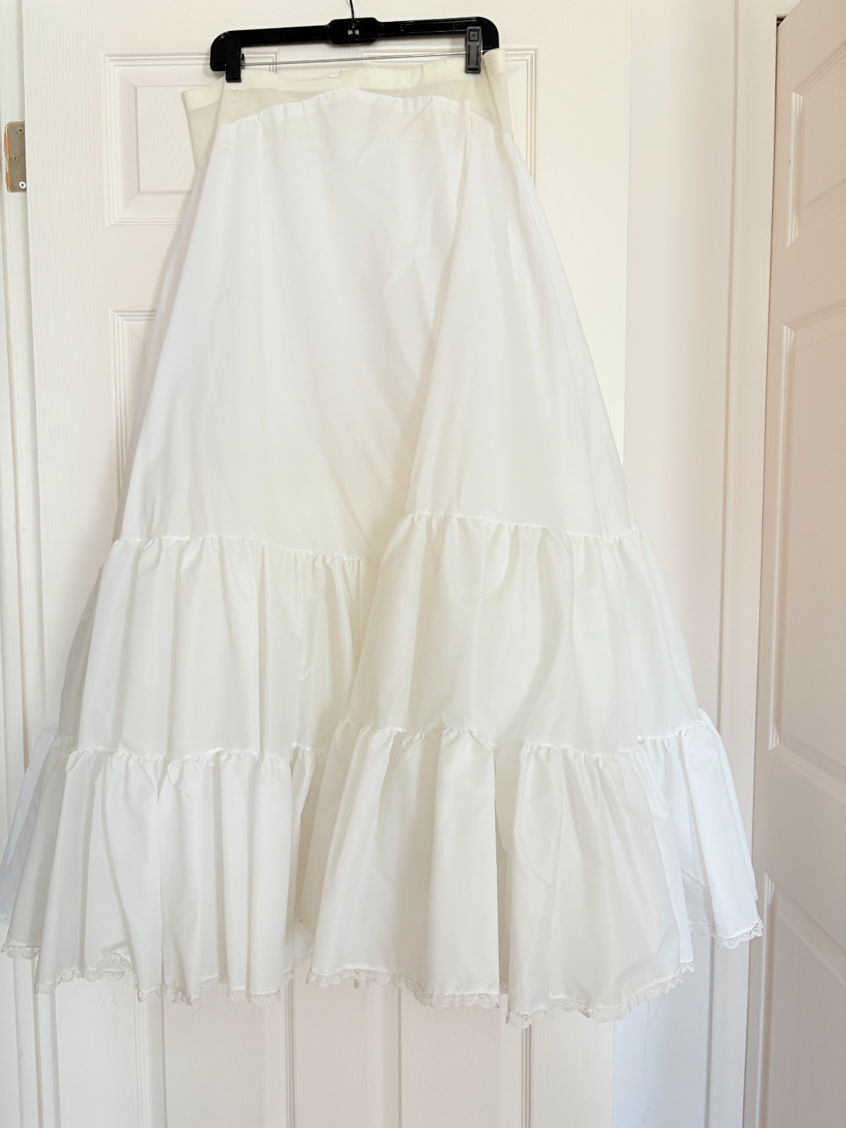 MERRY MODEL ~ Wedding Dress Petticoat Slip White Full ~ Large, 34" waist