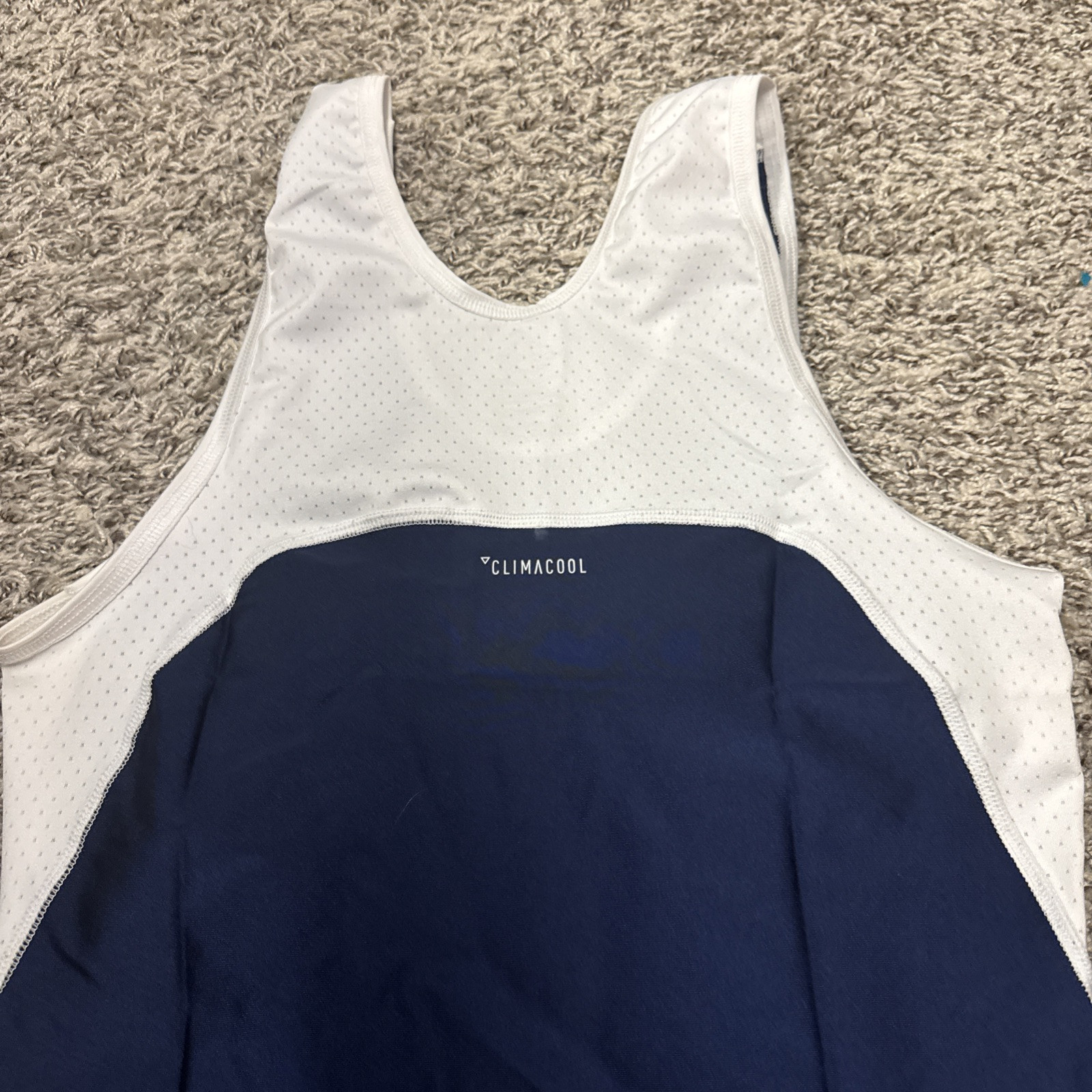 New without Tag Adidas Wrestling Singlet Navy and White Adult Medium