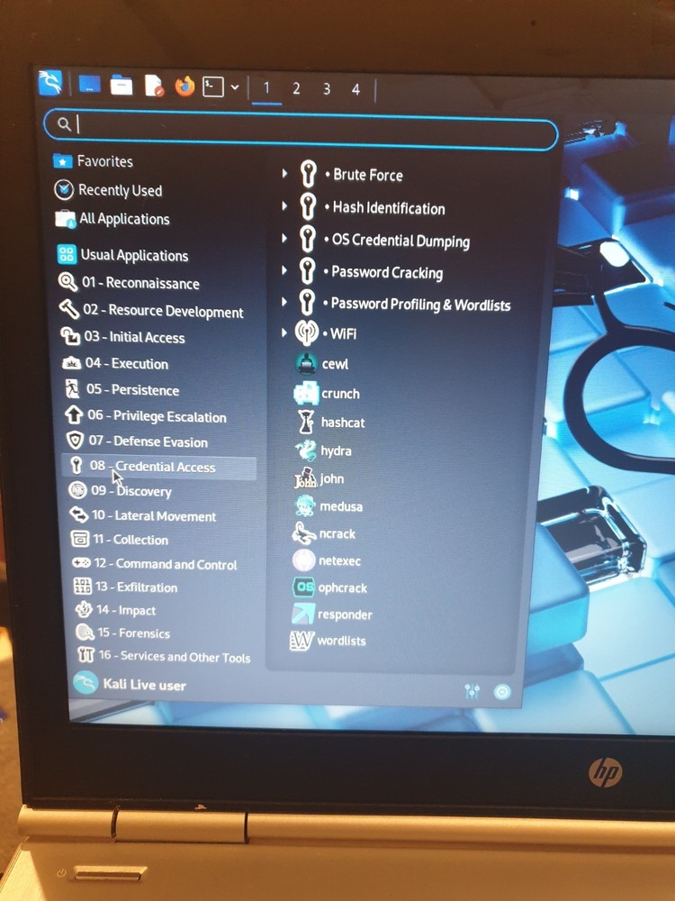 Linux Kali 2025.4, 64-bit, Bootable Live and Install USB Flash Drive