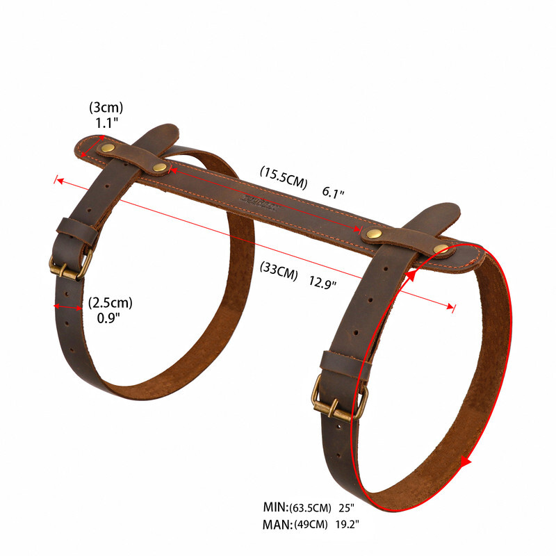 Leather Picnic Motorcycle Blanket Carrying Handle Belt Bedroll Strap Adjustable