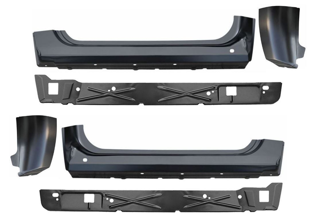 2007-2013 Chevy Gmc Pickup Inner Outer Rocker Panel Cab Corner 6 Pc Set 2 Door