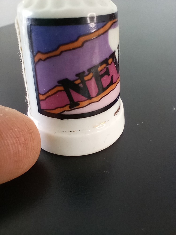 Nevada Map Porcelain Thimble Vintage