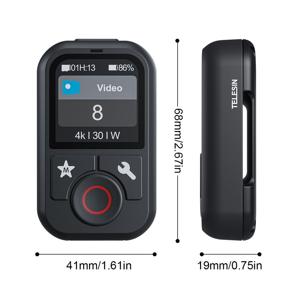 Bluetooth Wireless Remote Controller For GoPro Hero 13 12/11/10/9 Max Camera 60M