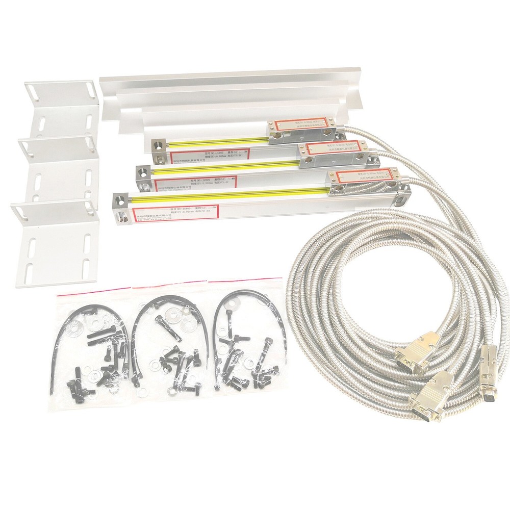 iMeshbean LCD DRO 3 Axis Digital Readout+ 5micron GCS900-3D Linear Scale Encoder