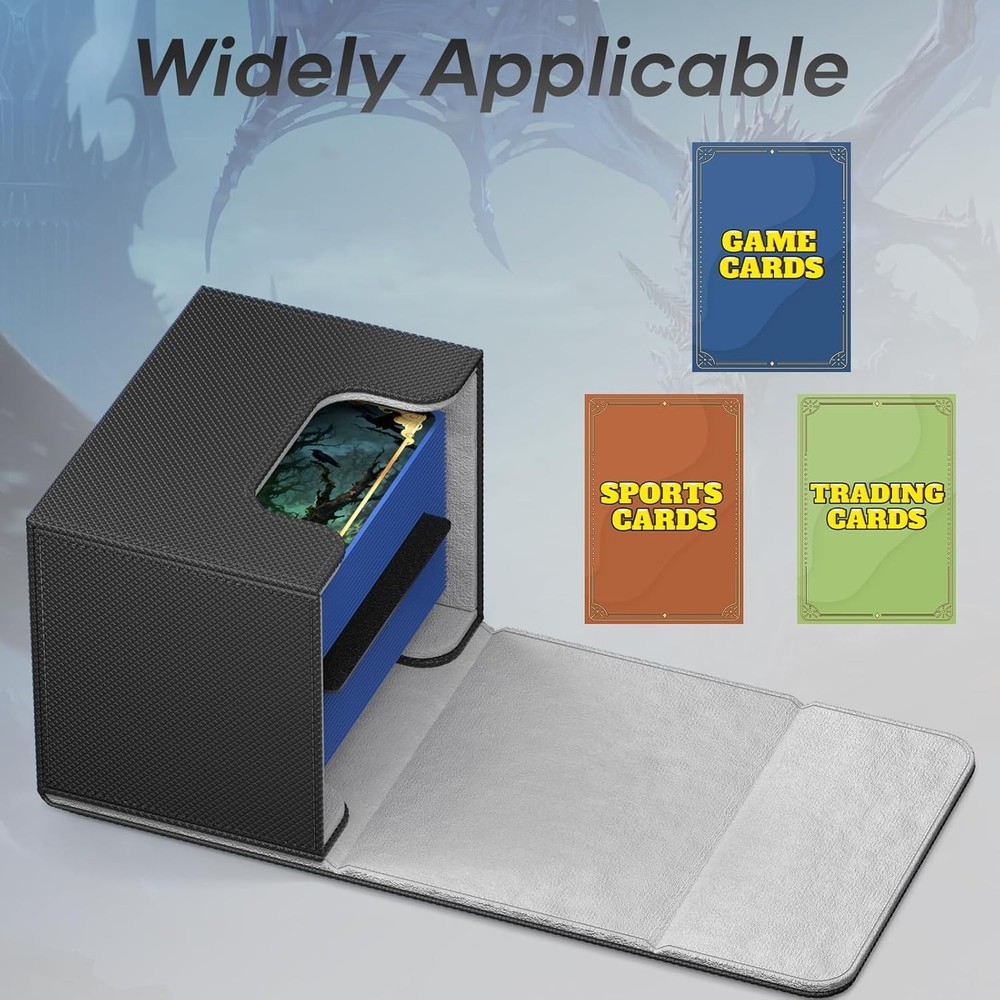 Rectangular Card Deck Box Holds 200+ Unsleeved Cards - Perfect for Gaming