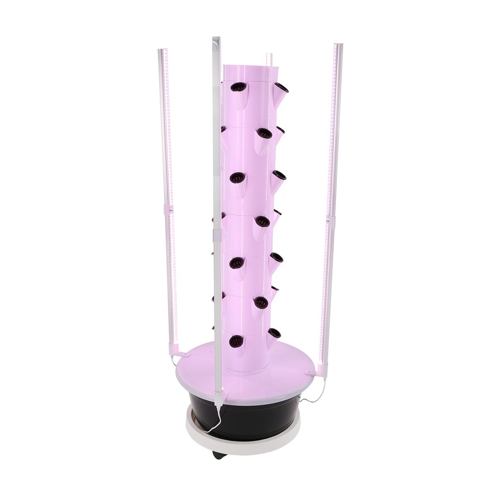 7 Layer 28 Holes Hydroponic System w/Light Vertical Hydroponic Growing Tower Kit