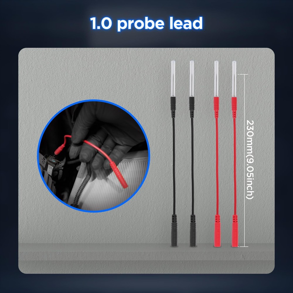 48PCS Silicone Multimeter Test Leads Kit with Replaceable Wire Piercing Probe...