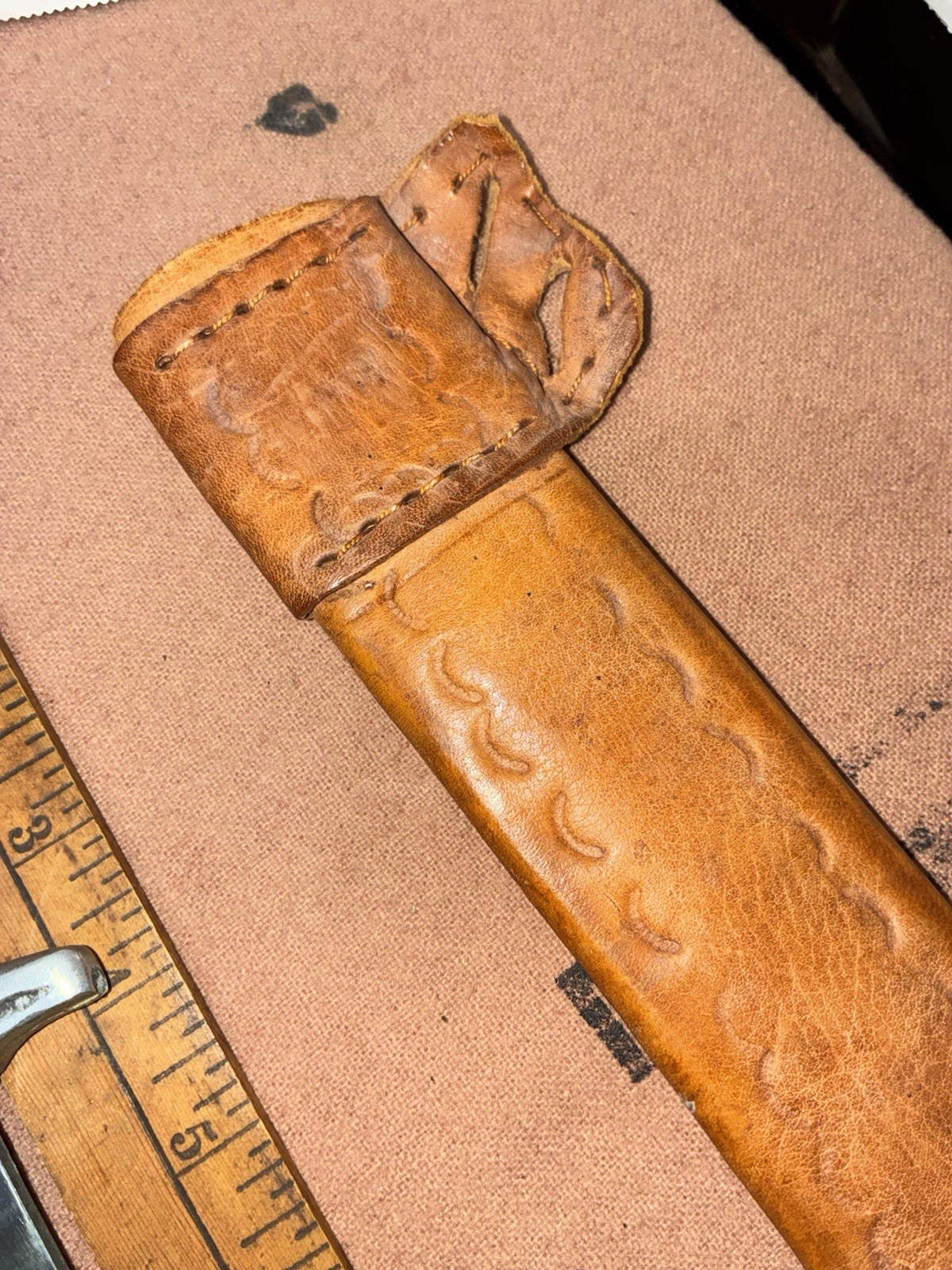 Oaxaca Mexican Machete Double Eagle Head with leather sheath