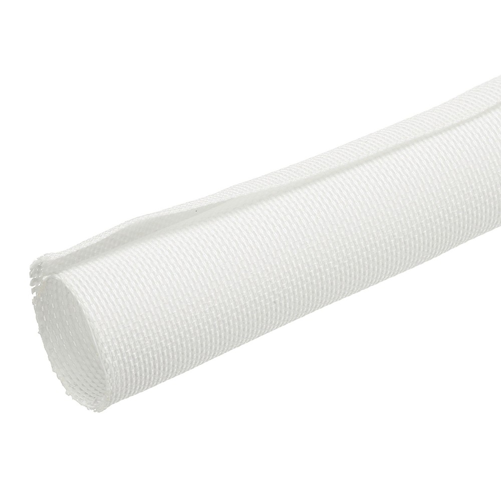 Wire Split Braided Cable Management Sleeve, White (3/4" - 20 Feet)