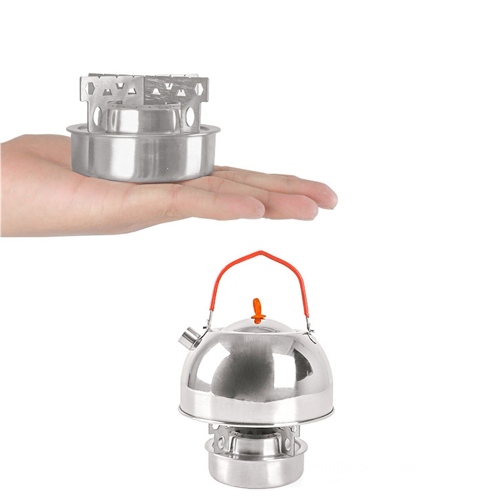 New Outdoor Portable Camping Mini Alcohol Stove Cooking Burner With Cross Stand