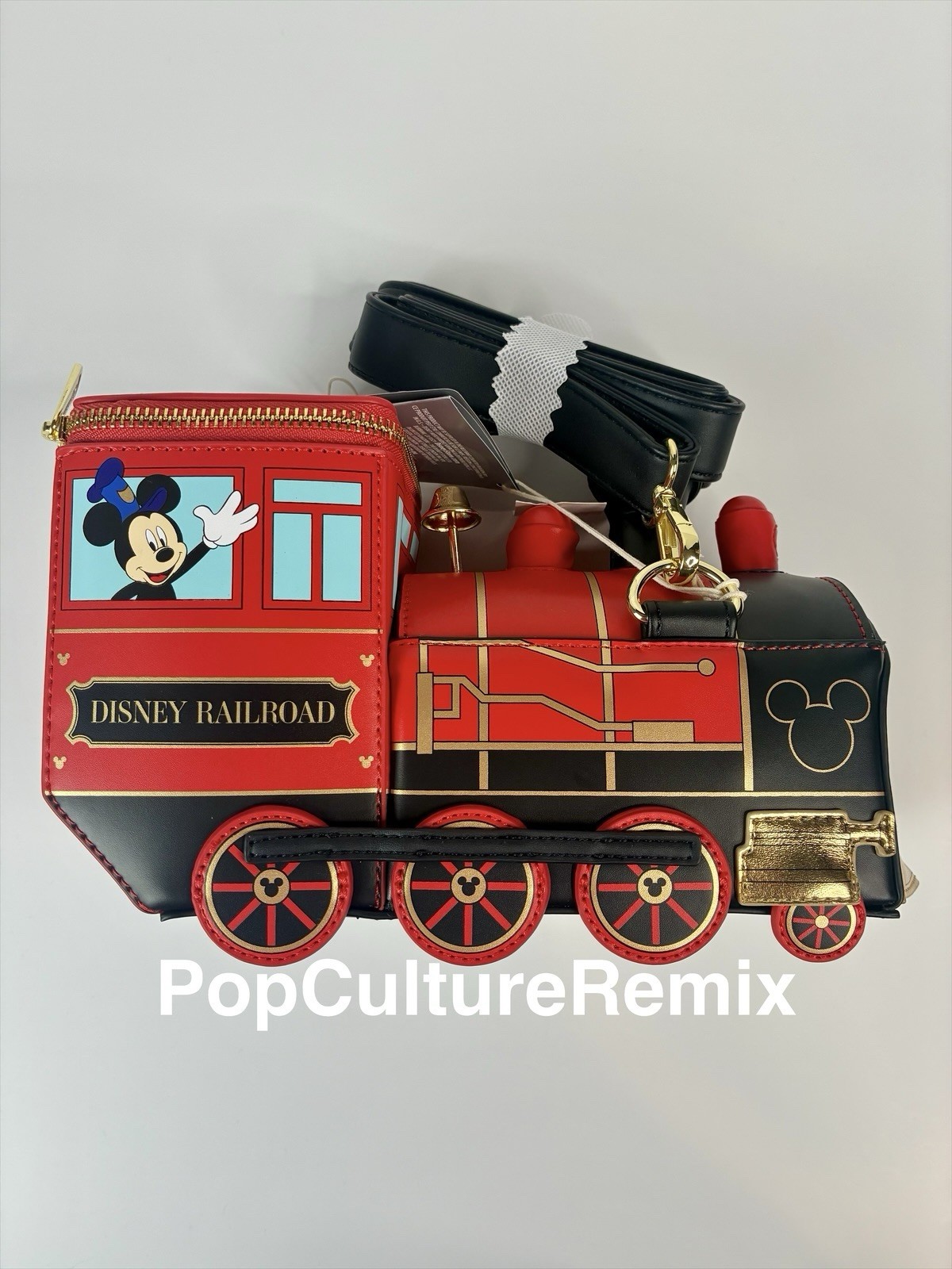 2026 Disney Parks Loungefly Railroad Train Mickey Minnie Mouse Crossbody Bag New