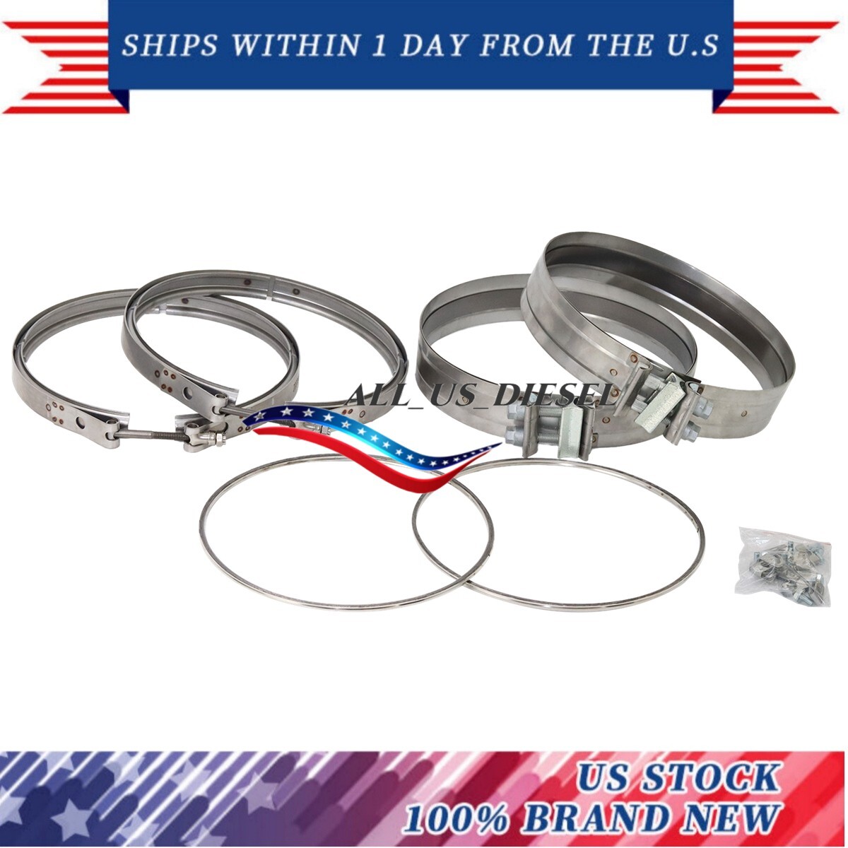 New Gasket & Clamp Service Kits A6804910480 for Detroit Mercedes DD13 DD15 DD16