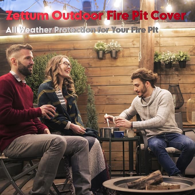 Fire Pit Cover Rectangular 42 Inch - Outdoor Fire Table Cover Rectangle Heavy...