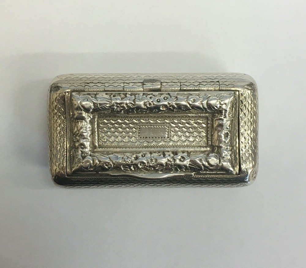 Fine Solid Silver Joseph Willmore Georgian Snuff Box 7cm X 3.5cm