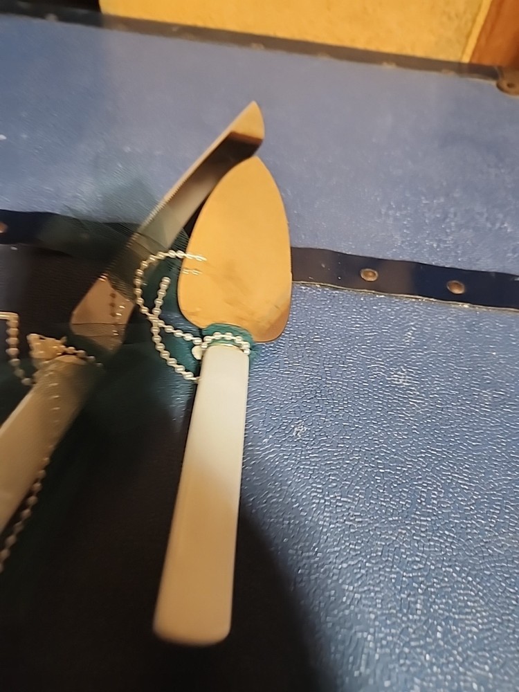 Wedding Cake Serving Set White and green