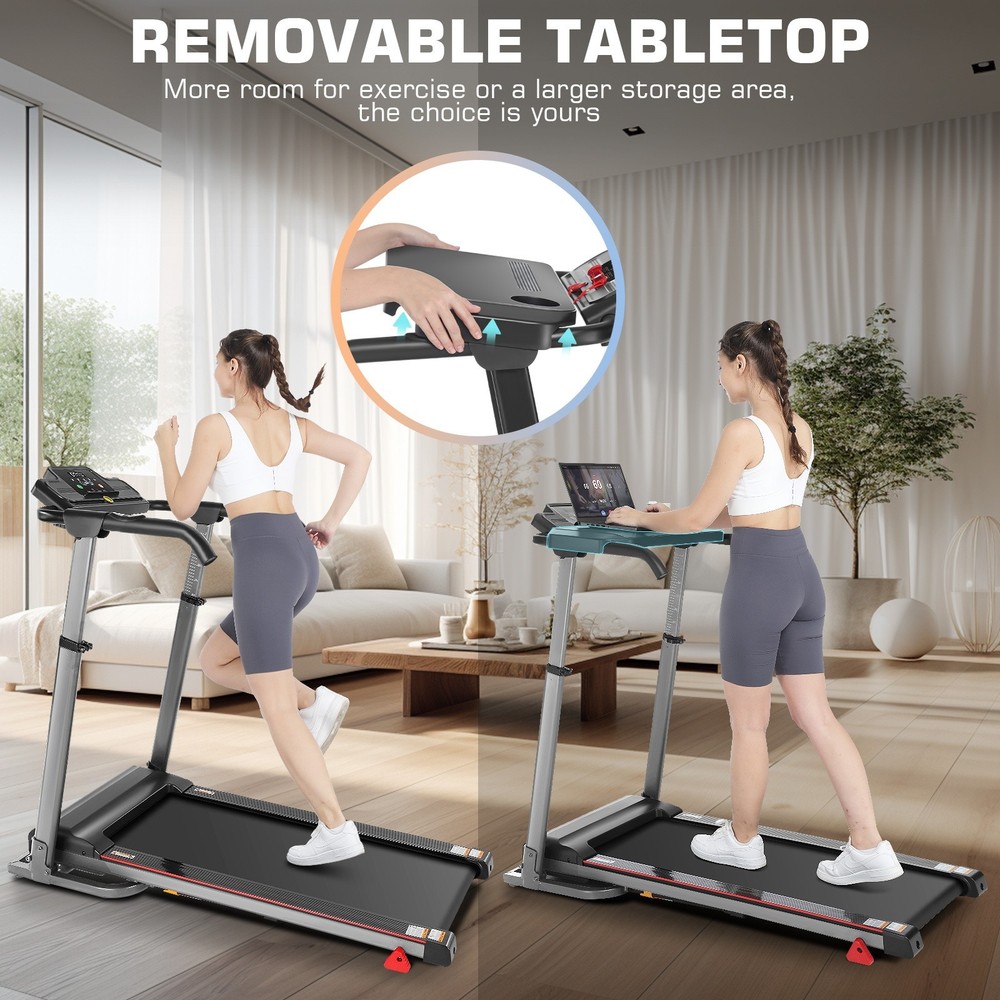 🌷2.5HP Walking/Running Pad 7.5MPH Treadmill Machine Multi-Function LED Display~