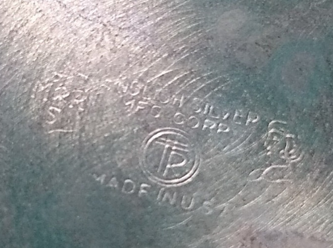 English Silver Co Gravy Boat Stand Warmer American Victorian style USA marked