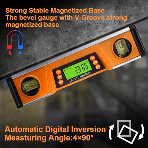 Digital Level and Protractor, 10 Inch IP54 Protected Electronic Bubble