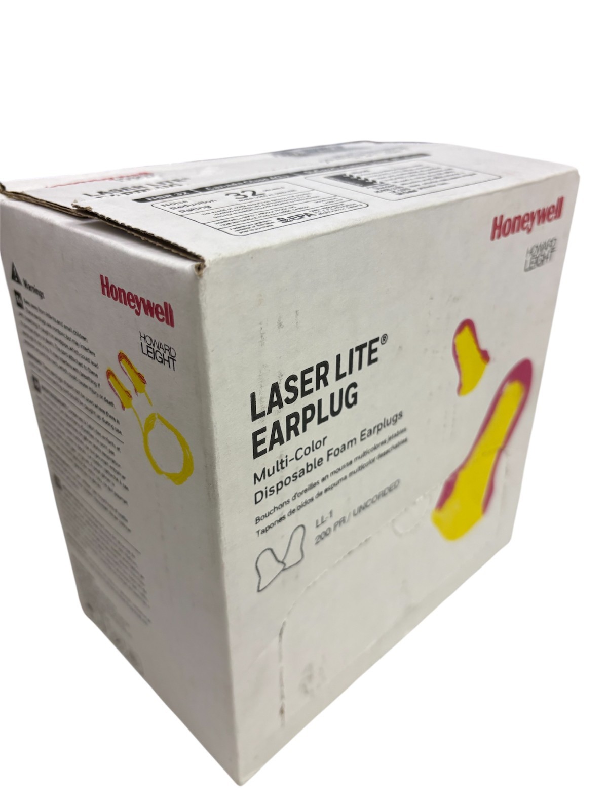 Howard Leight Laser Lite LL-1 Honeywell Disposable Ear Plugs New 200 pair