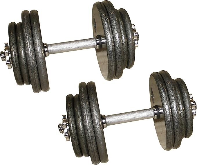 Gray Adjustable Dumbbells 50 Lbs