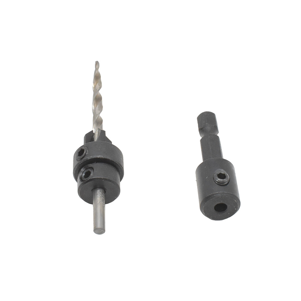 #6 Complete Countersink W/Taper Drill & Quick-Change 1/4" Hex Shank Adapter