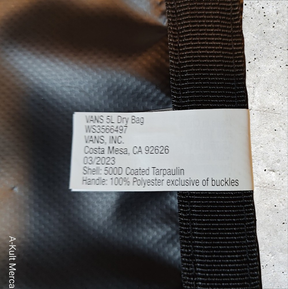 Vans Black Water-Resistant Bag
