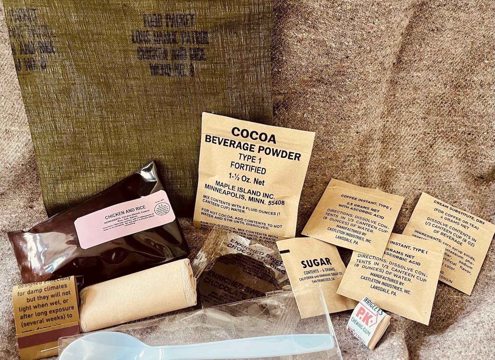 Vietnam Long Range Patrol Ration - Fully Edible And Refillable Ration Kit