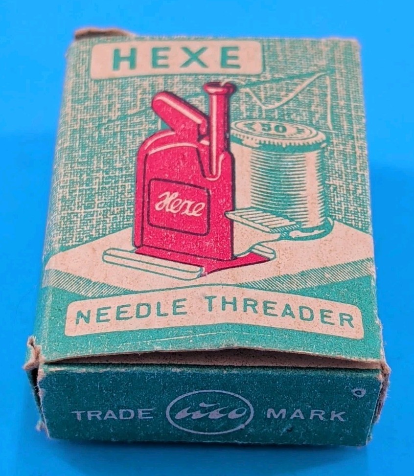 Vintage Hexe Automatic Needle Threader with instructions Germany