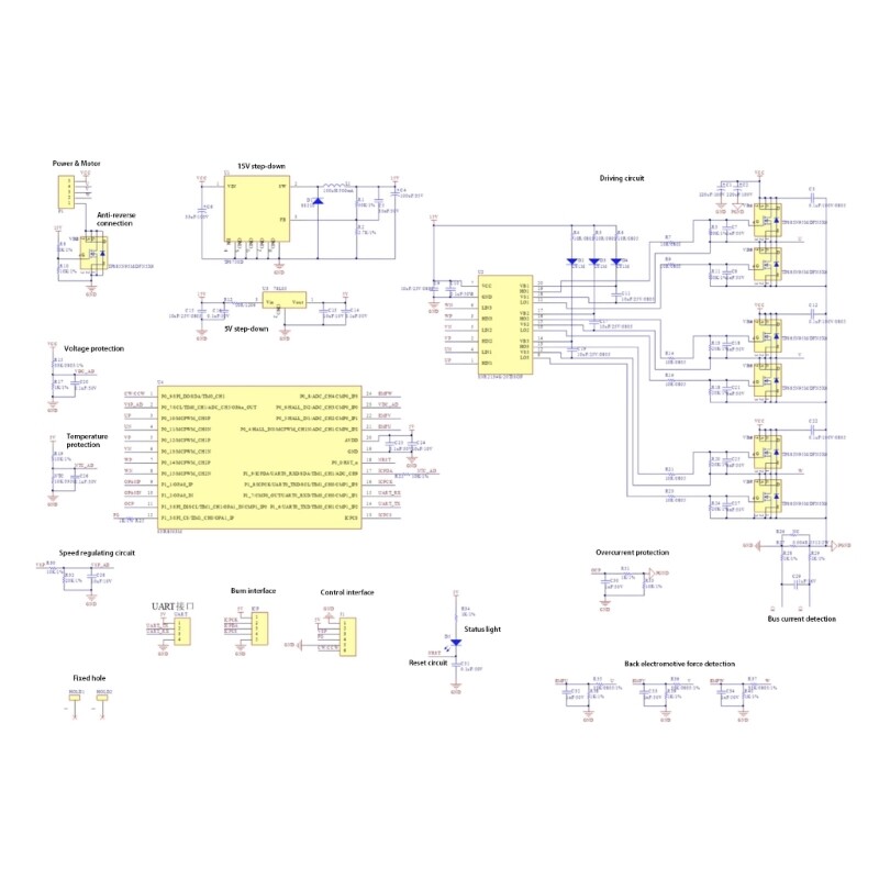 Efficient Brushless Motor Driver Speed Controller for Craft Project Industrial
