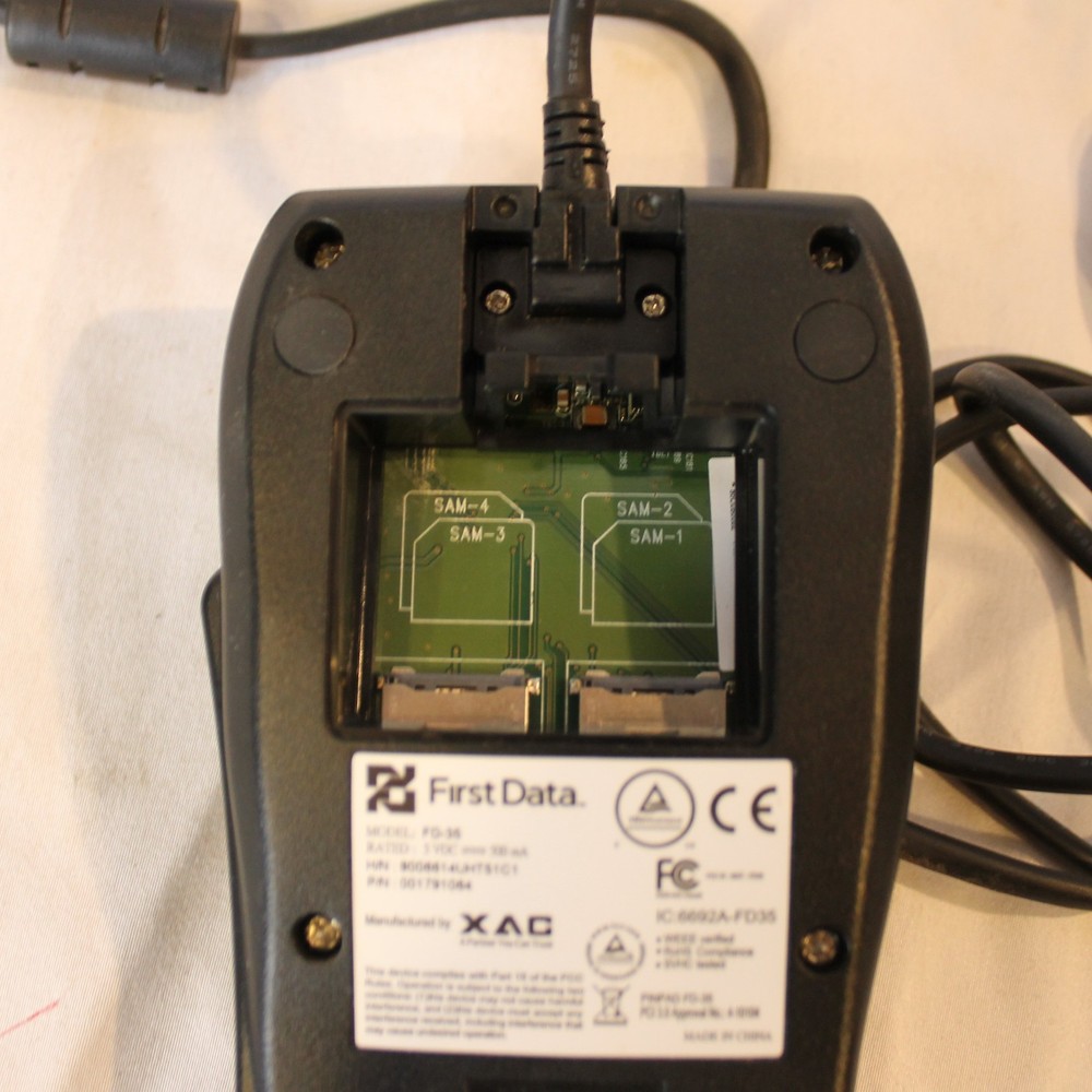 First Data FD-35 Card Terminal w/ USB Cable (Tested & Working)