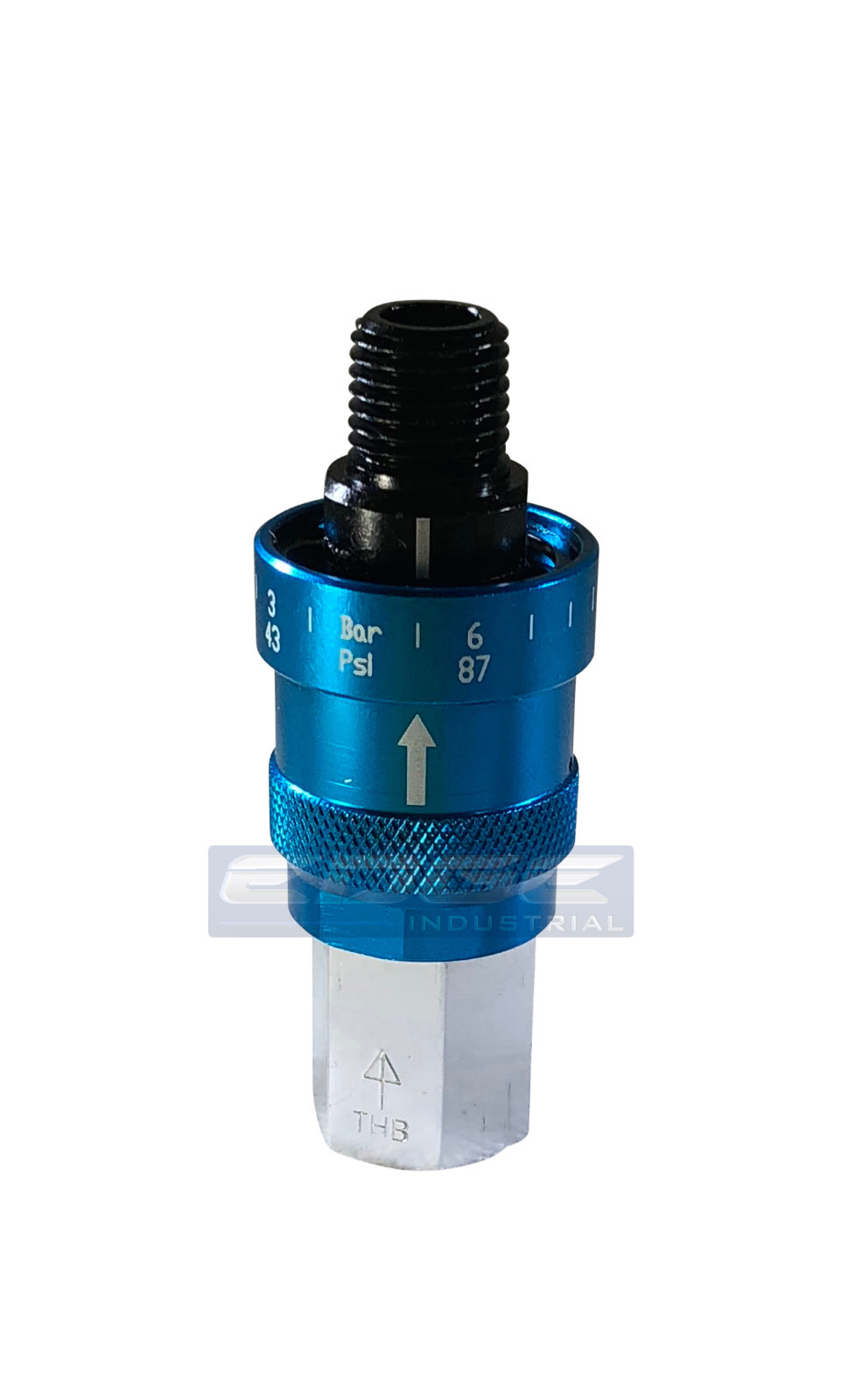 ADJUSTABLE IN LINE PRESSURE REGULATOR FOR PNEUMATIC AIR TOOL,43-87 PSI, 1/4 NPT